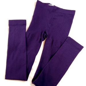 Roebuck and Co. dark purple fleece interior lining leggings Sears Buddies